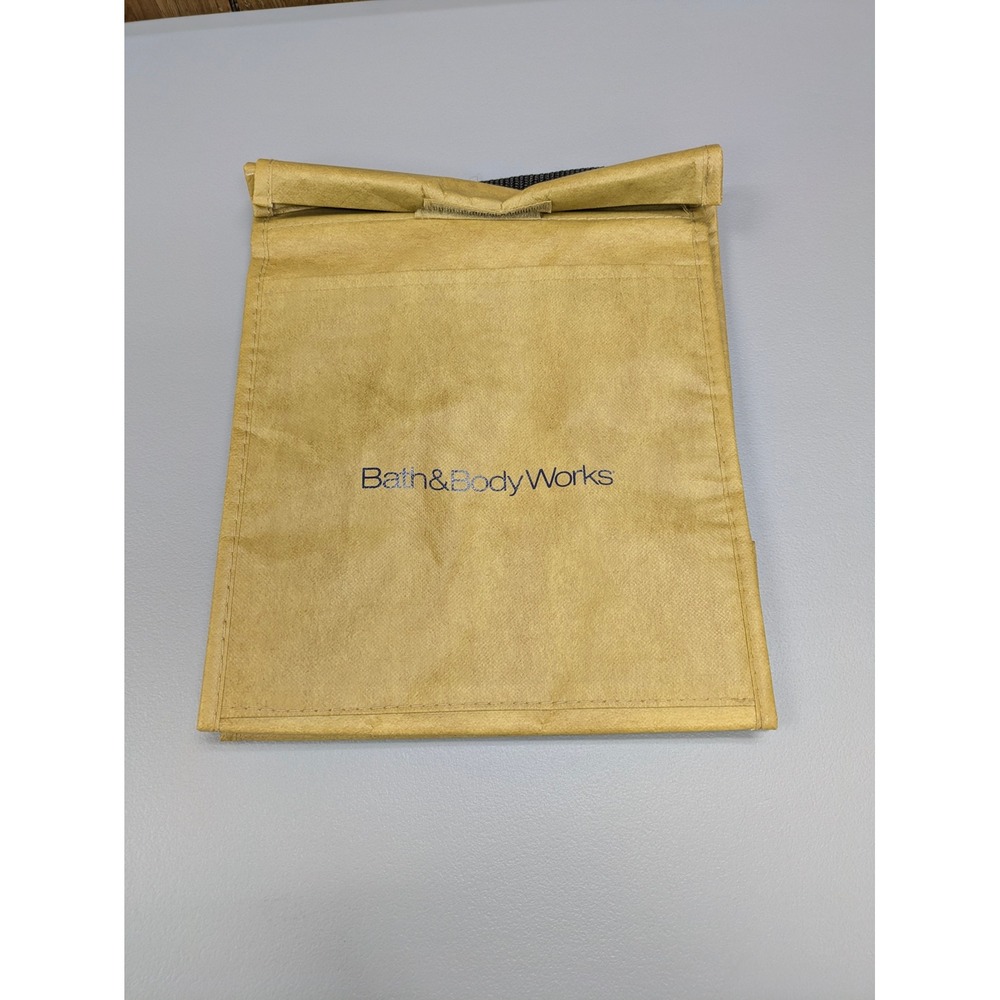 Bath Body Works Insulated Cooler Bag Hook Loop Roll Top Closure Foil Lined‎
